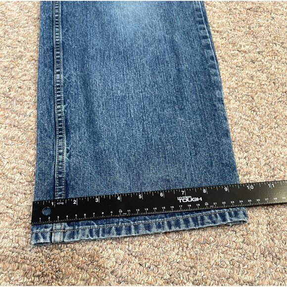 VTG Ellemenno High Rise Wide Leg Jean Juniors 9 Medium Wash 100% Cotton 90s - Picture 8 of 9